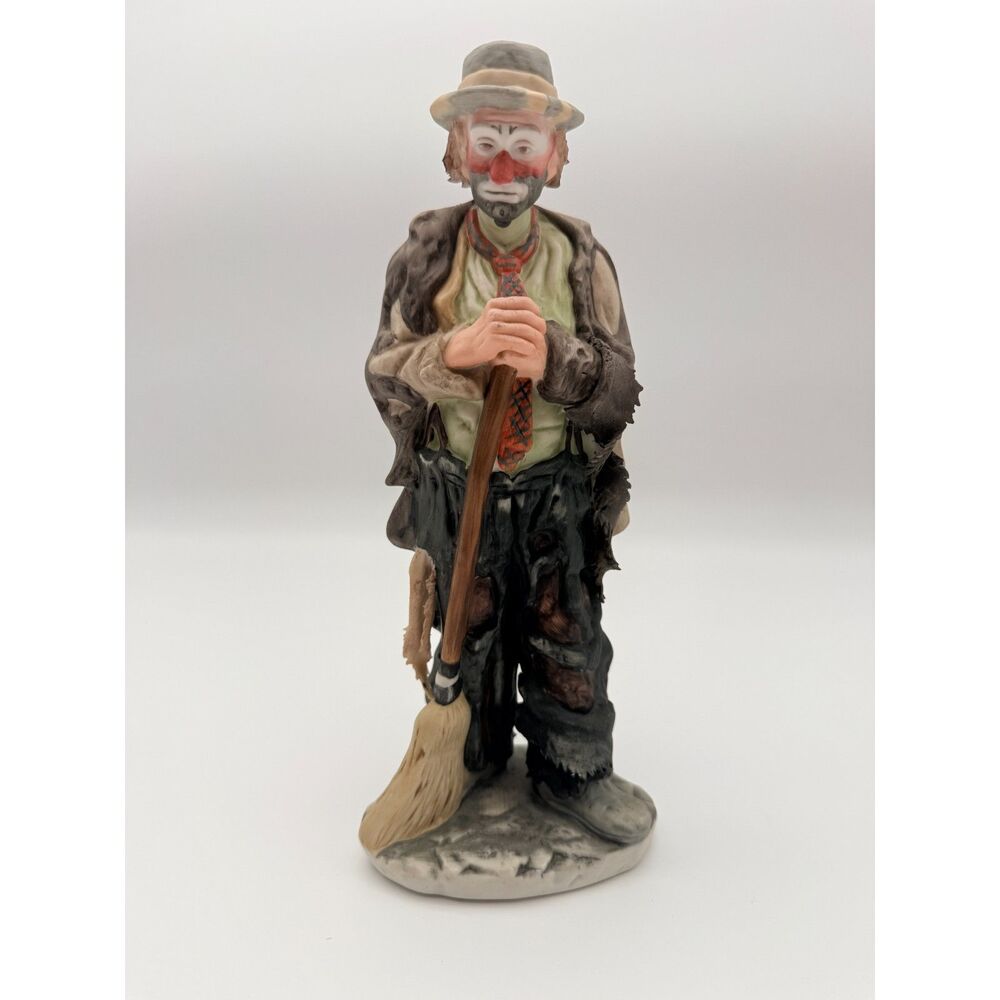 Signed 1986 Emmett Kelly Jr Flambro Clown Figurine
